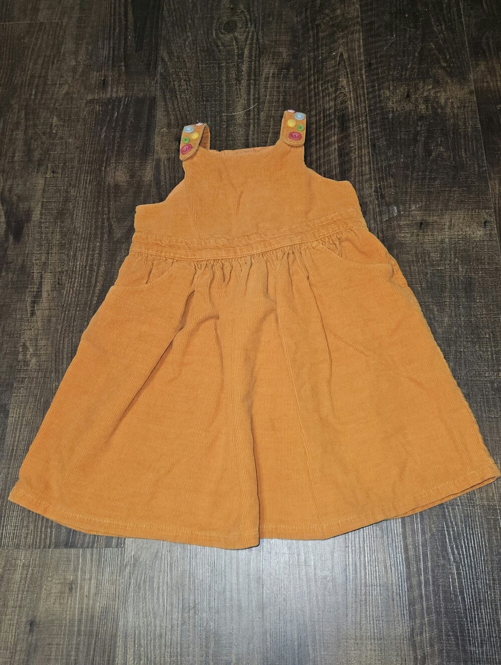 Vintage 2008 Gymboree Cute As A Button Corduroy Dress
